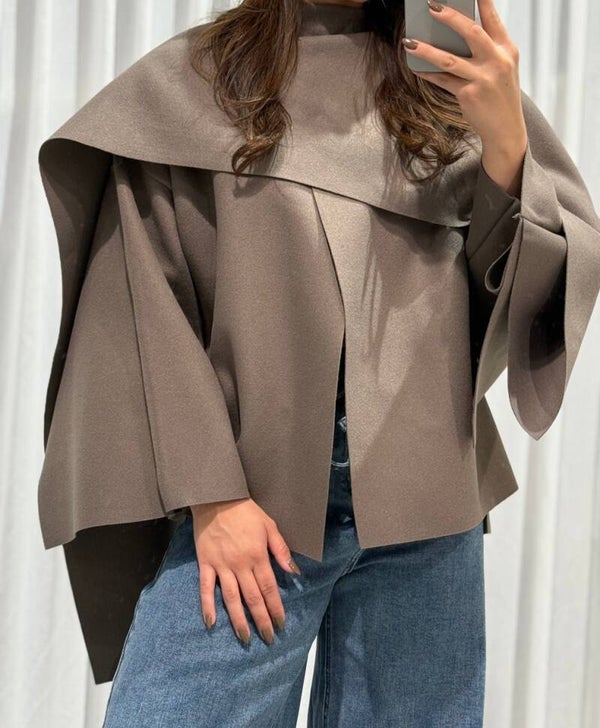 Greige Poncho jacket