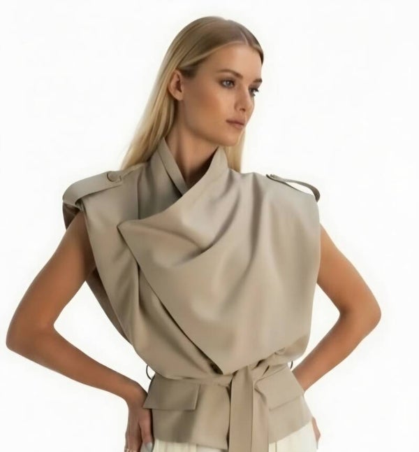 Statement Top Beige