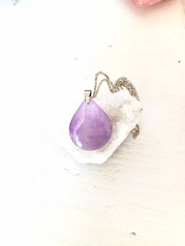 Pendentif en Améthyste Lavande