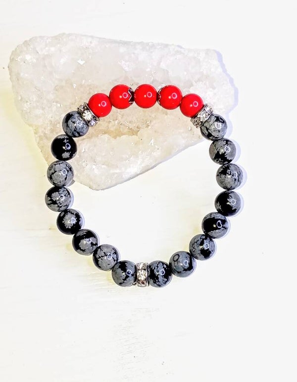 Flocon rouge : 8mm
