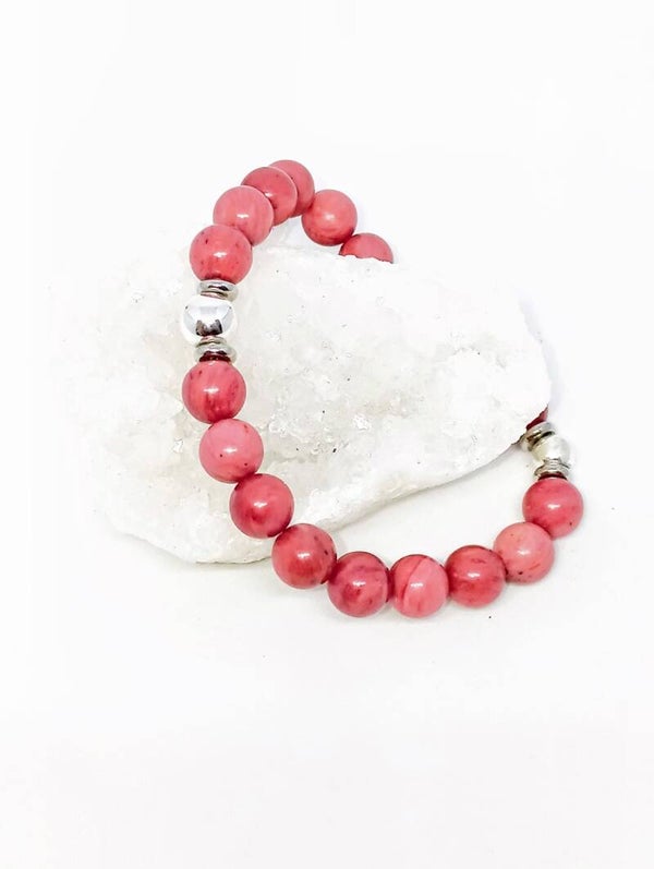 Bracelet en Rhodonite : 8mm