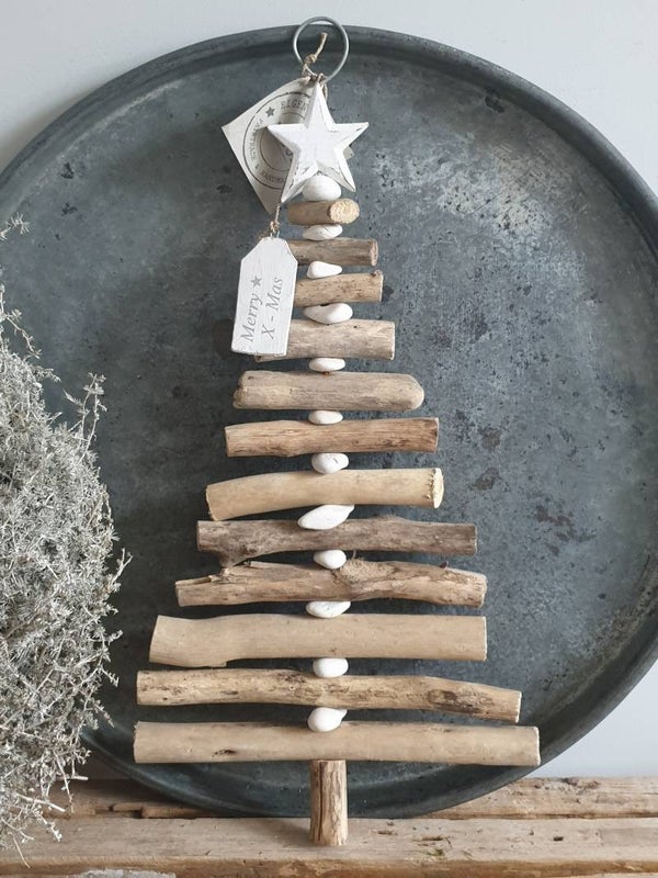 Kerstboom van drijfhout