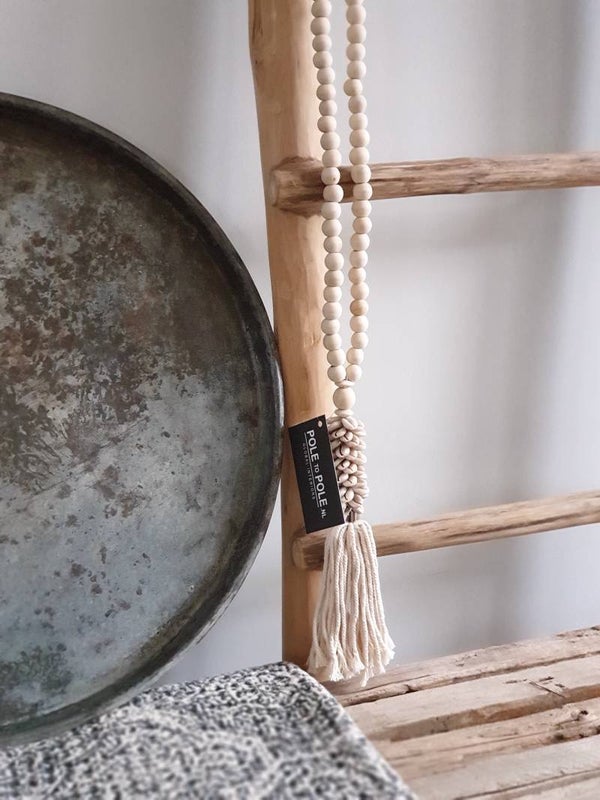 Bohemian schelpenhanger met kralen. 