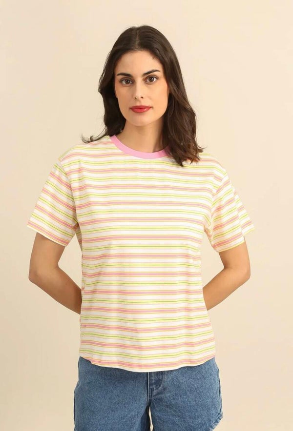 T-SHIRT GESTREEPT