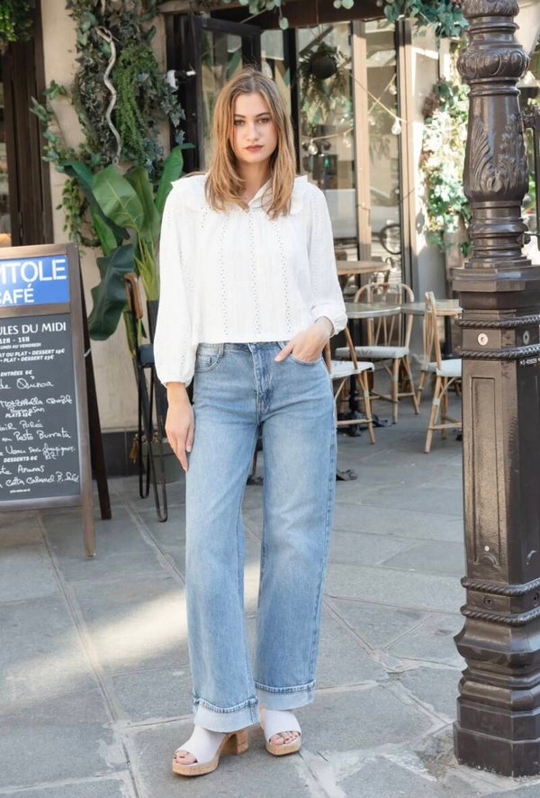 Jeans met boord