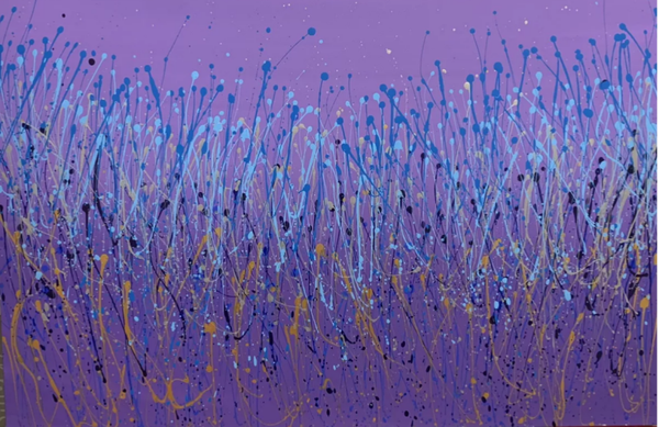 “Midnight  Bloom” 90 x 60 cm