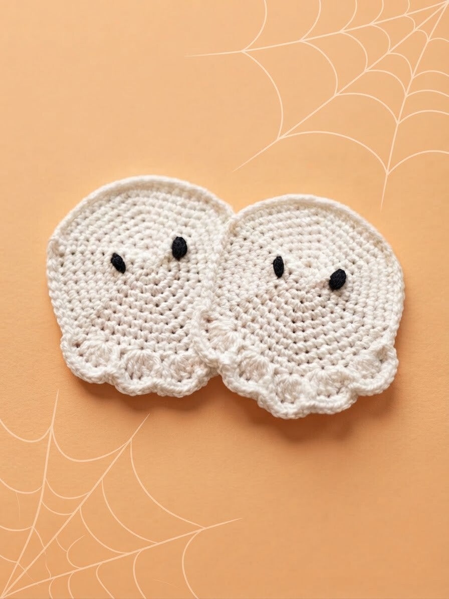 Sous-verres Fantômes au Crochet - / Halloween /