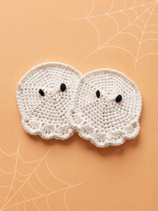 Sous-verres Fantômes au Crochet - / Halloween /