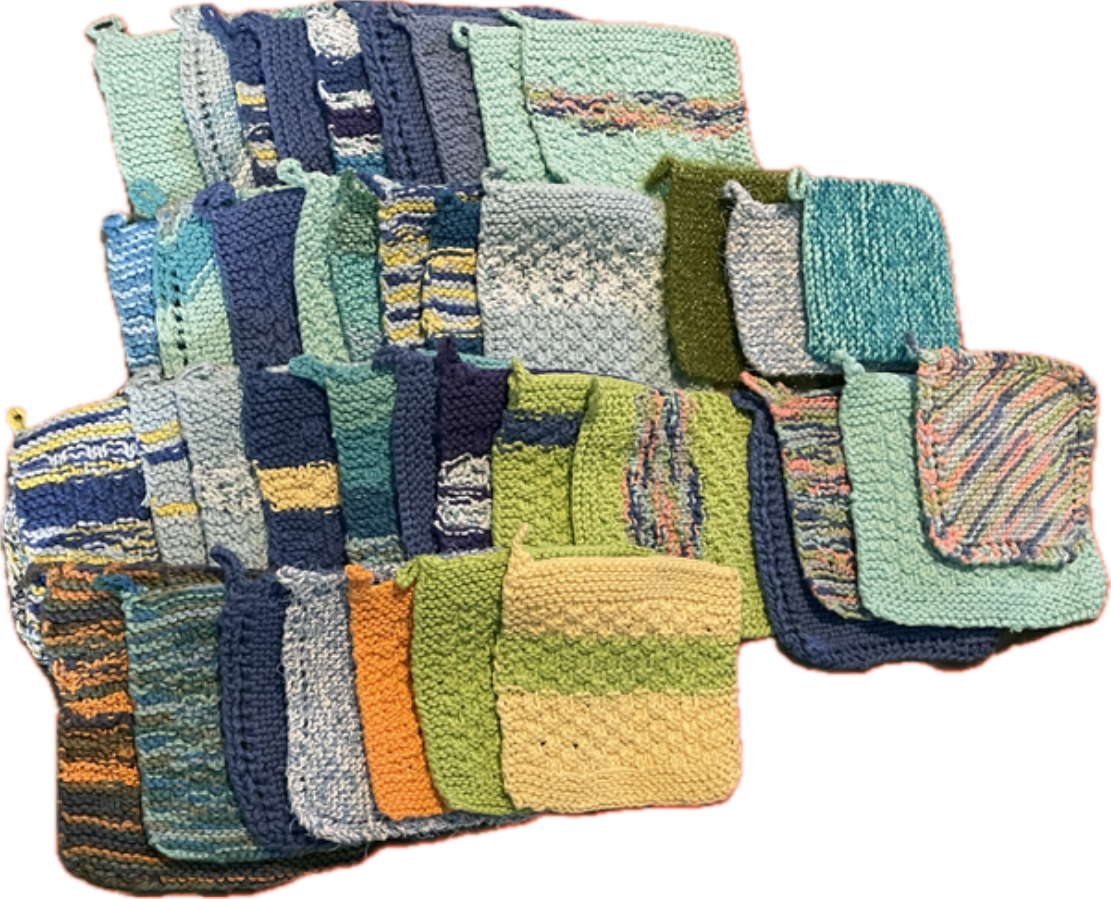 Knit dish cloth