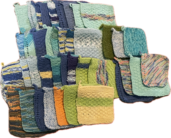 Knit dish cloth