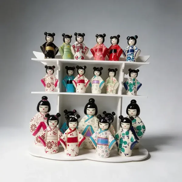 KOKESHI CREATIVE - Profumatori Bambole giapponesi in Ceramica Portafortuna
