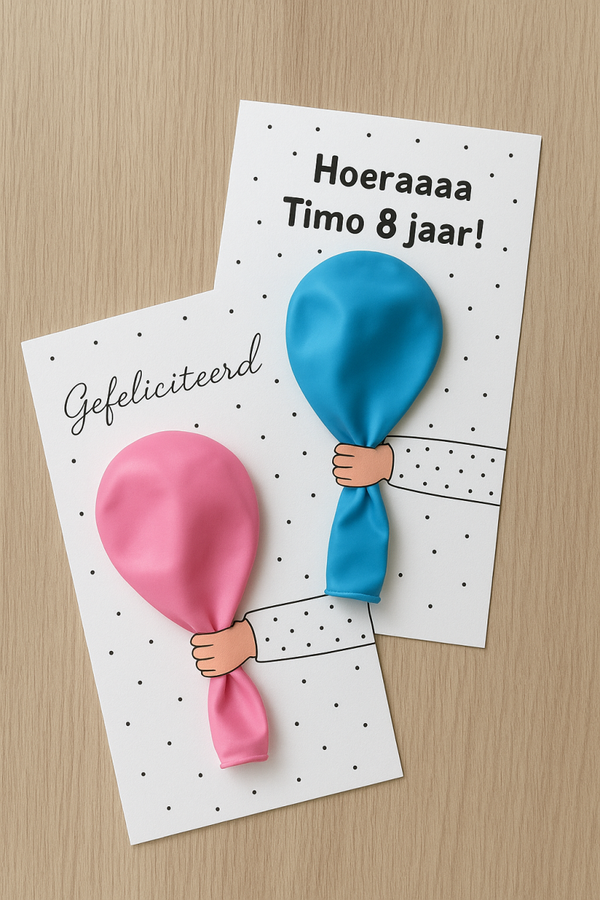 Ballonkaartje - feestelijke traktatie