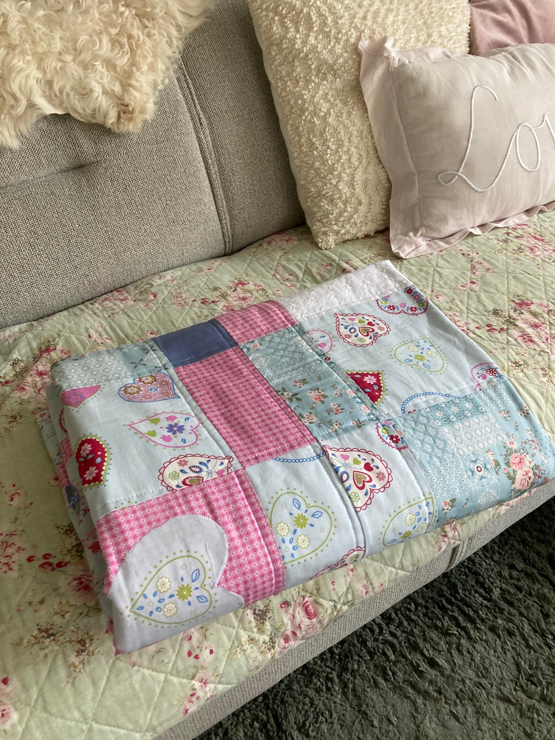 Hand gemaakt patchwork plaid/ sprei