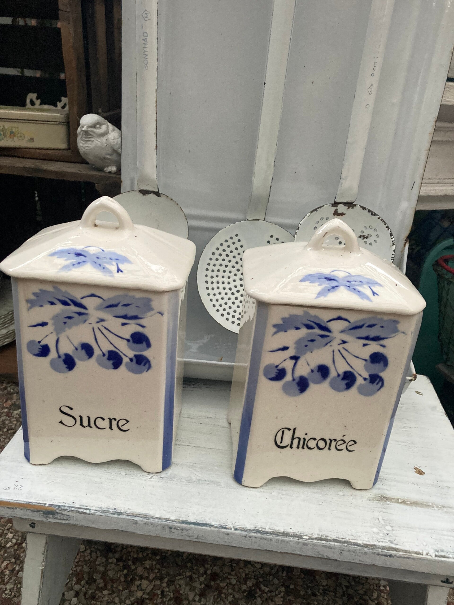 4 Franse keuken potten van aardewerk
