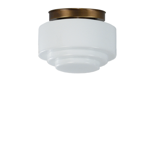 Art deco Plafondlamp oud messing verkrijgbaar in ⌀ 20/25/30/35 cm
