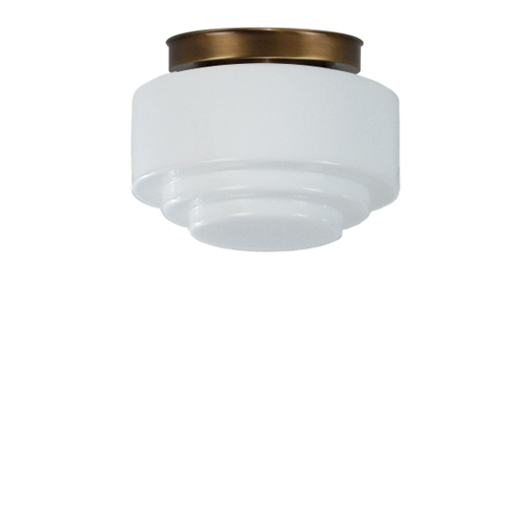 Art deco Plafondlamp oud messing verkrijgbaar in 20/25/30/35 cm ⌀