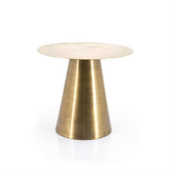 Koffie- bijzettafel rond kleur oud goud