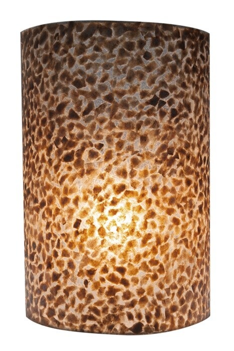 Schelpen wandlamp kleur beige/bruin/goud hoog 31 cm