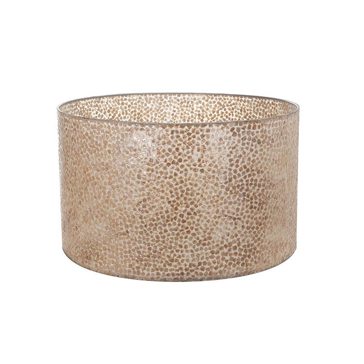 Schelpen lampenkap kleur beige/bruin/goud Ø 37 cm