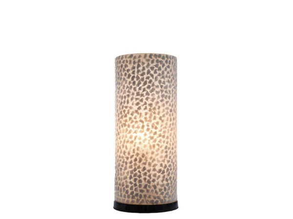 Schelpen tafellamp kleur parelmoer wit hoog 30 cm