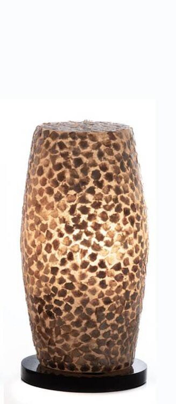 Schelpen tafellamp kleur goud hoog 30 cm