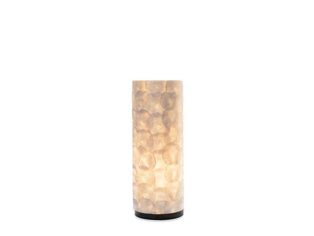 Schelpen tafellamp kleur parelmoer wit hoog 30 cm