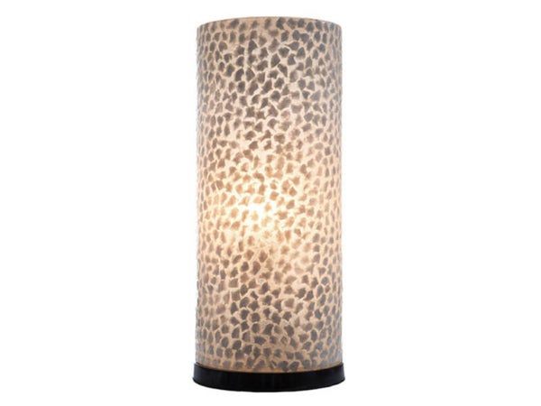 Schelpen tafellamp kleur parelmoer wit hoog 30 cm