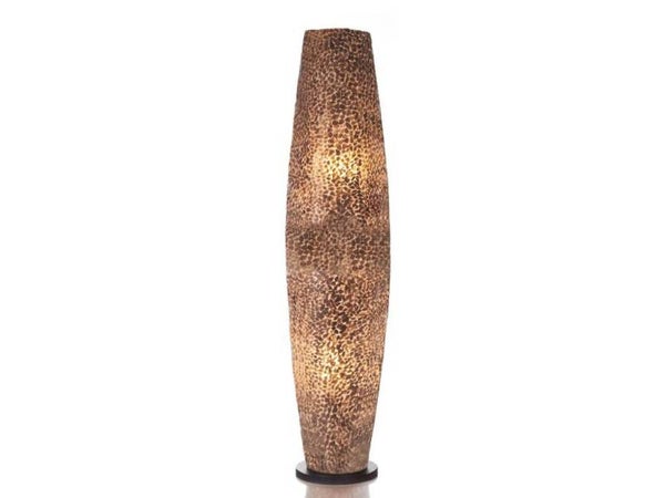 Schelpen lamp kleur beige/bruin/goud hoog 100 cm