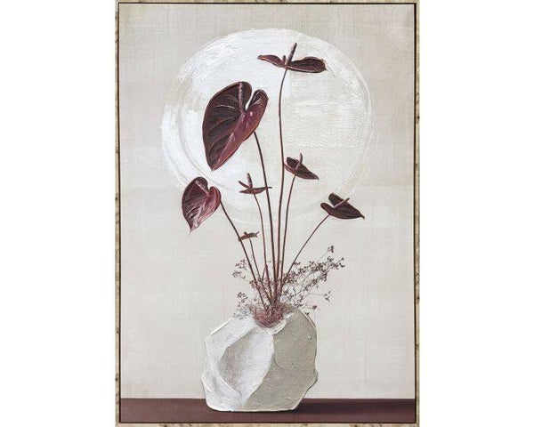 Schilderij flamingo hoog 122,5 cm