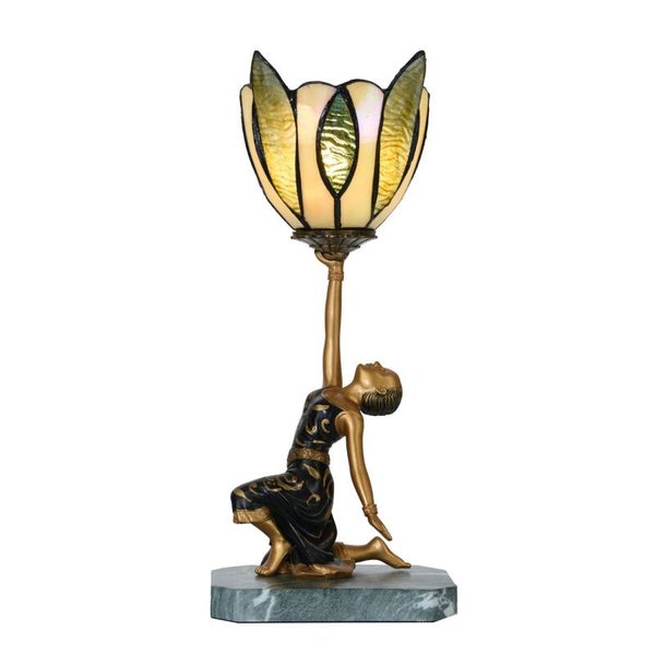 Tiffany lady art deco, jugendstil