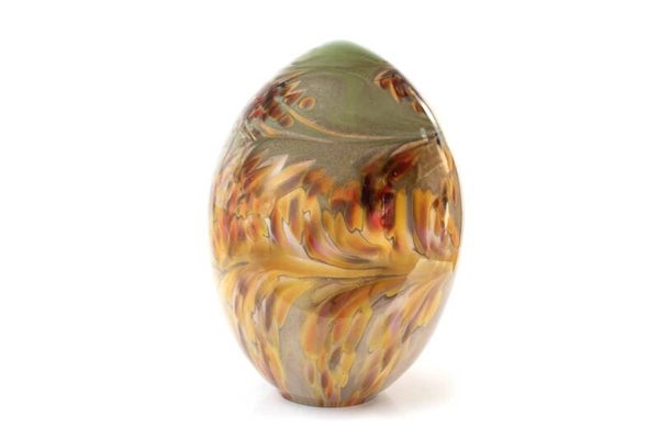 Vaaslamp ei-vorm mondgeblazen Boheems gekleurd glas