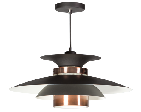Hanglamp Fjord zwart/koper ⌀ 50 cm