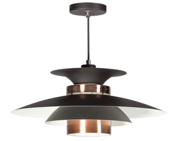 Hanglamp Fjord zwart/koper ⌀ 50 cm