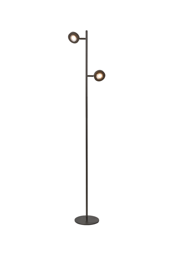 Moderne Led vloer-lees-spotlamp kleur Anodic bruin