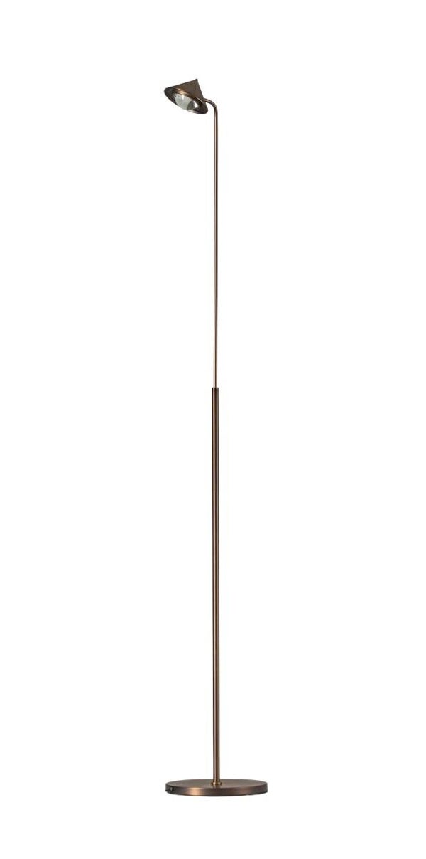 Vloer leeslamp Bronskleur dim to warm