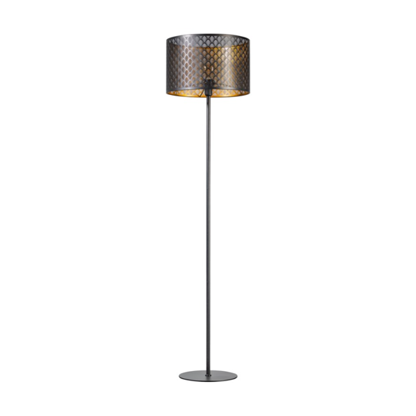 Schemer- vloerlamp zwart/goud
