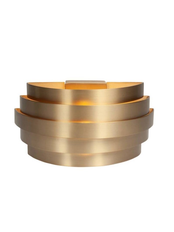Wandlamp Arco kleur mat goud breed 25 cm