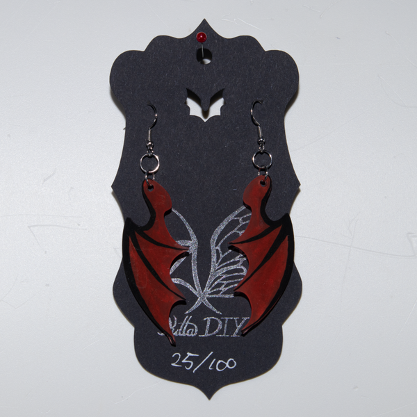 Halloweenoorbel Vleermuisvleugel 25