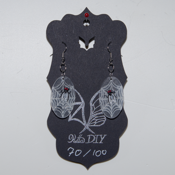 Halloweenoorbel Vlieg in web 70