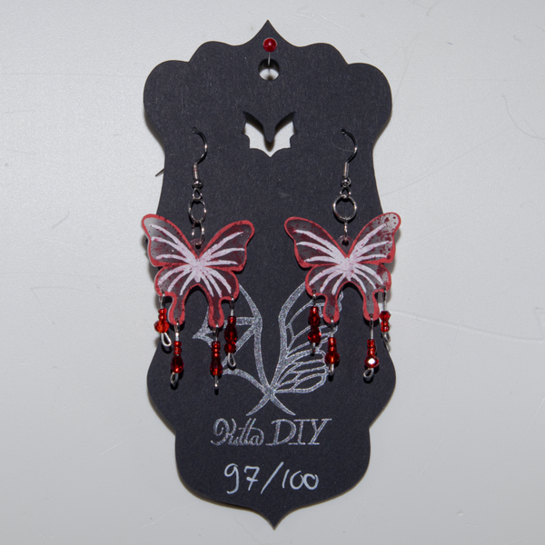 Halloweenoorbel Vlinder met druppel 97