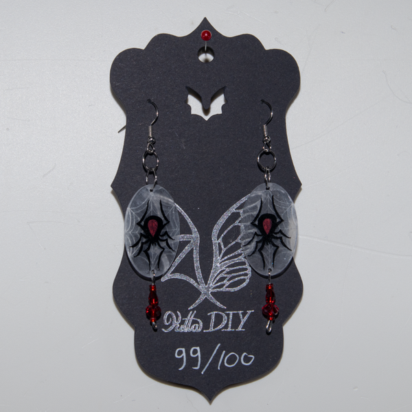 Halloweenoorbel Spin in web met druppel 99