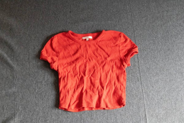 t-shirt rood, korte mouw