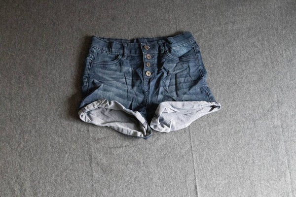 Highwaist short van spijkerstof
