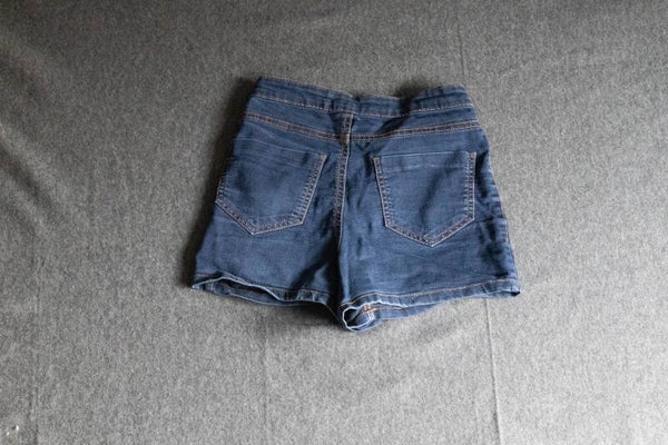short	donkerblauw denim