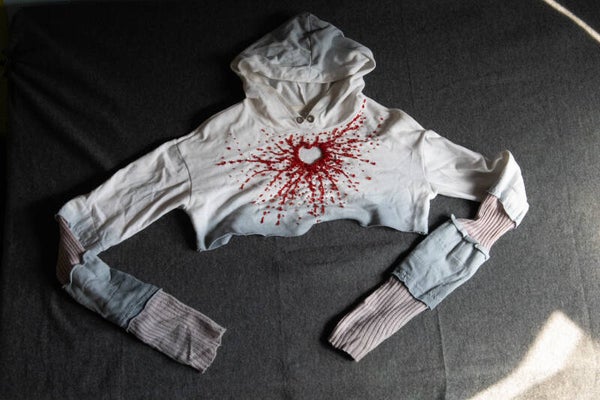 hoodie geborduurd kralenhart
