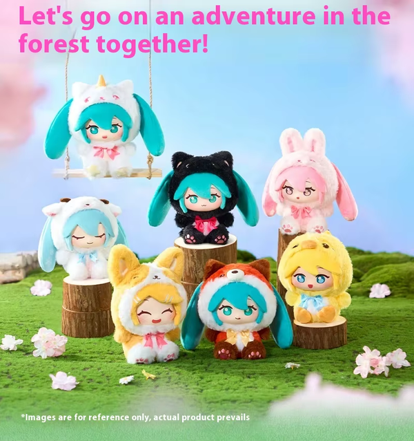 Vocaloid Hatsune Miku Forest Cuties Series Vol.1 Plush Keychain Blind Box PDQ (6)