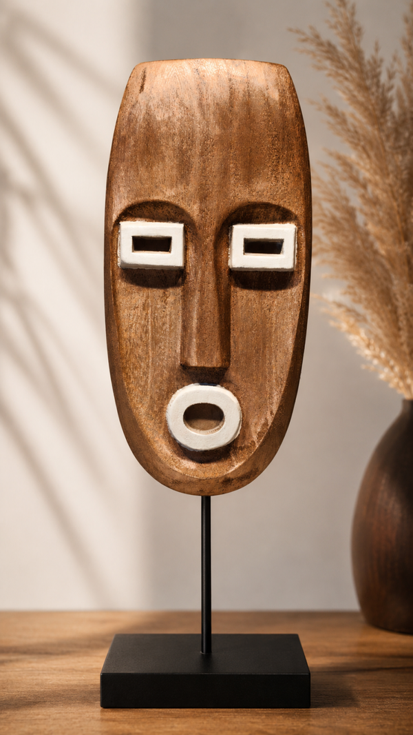 Moderne Scandi-Look Holzmaske