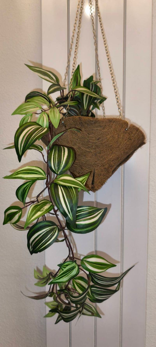 Dekorativer Blumentopfhänger aus Kokosnuss Fasern