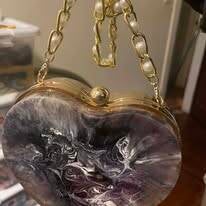 Homemade Resin Heart Clutch 