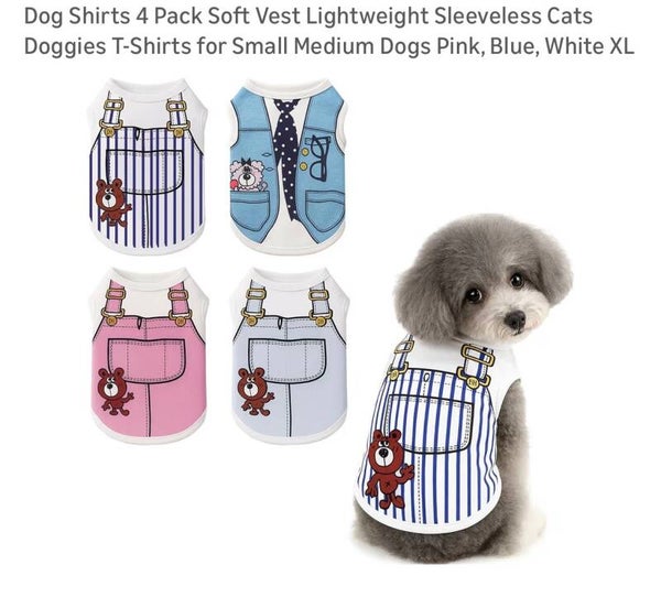 Dog Shirts 4Pck P0004